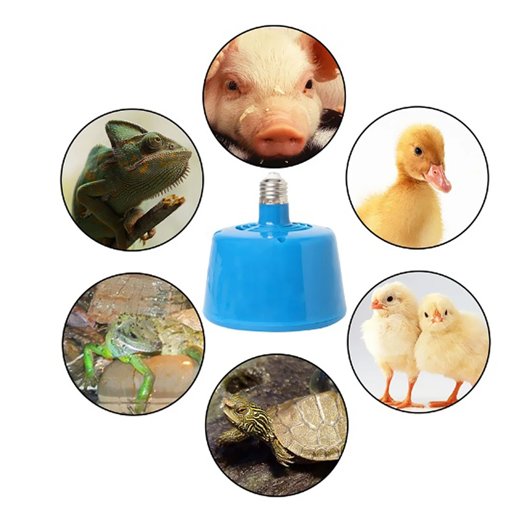 

220V Poultry Infrared Heat Emitter Reptile Basking Heat Light Brooder Lamp