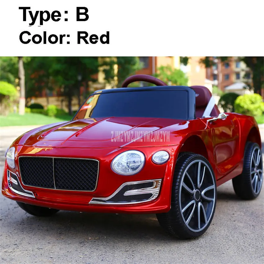 B Type Red Электрический детский автомобиль с дистанционным управлением и английской музыкой для детей 3-6 лет, подарок для ребенка, игрушечный автомобиль с четырьмя колесами - Цвет: B Type Red