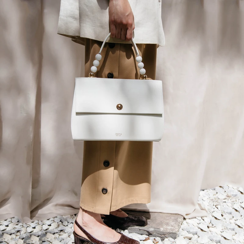 Акриловая сумка из бисера винтажная Женская сумочка с клапаном сумки на плечо