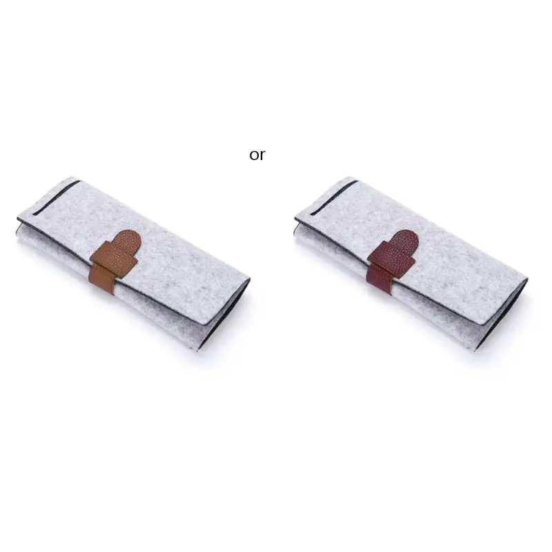 

Portable Roll-up Felt Jewelry Roll Storage Bag Folding Travel Earrings Necklaces Bracelets Rings Container