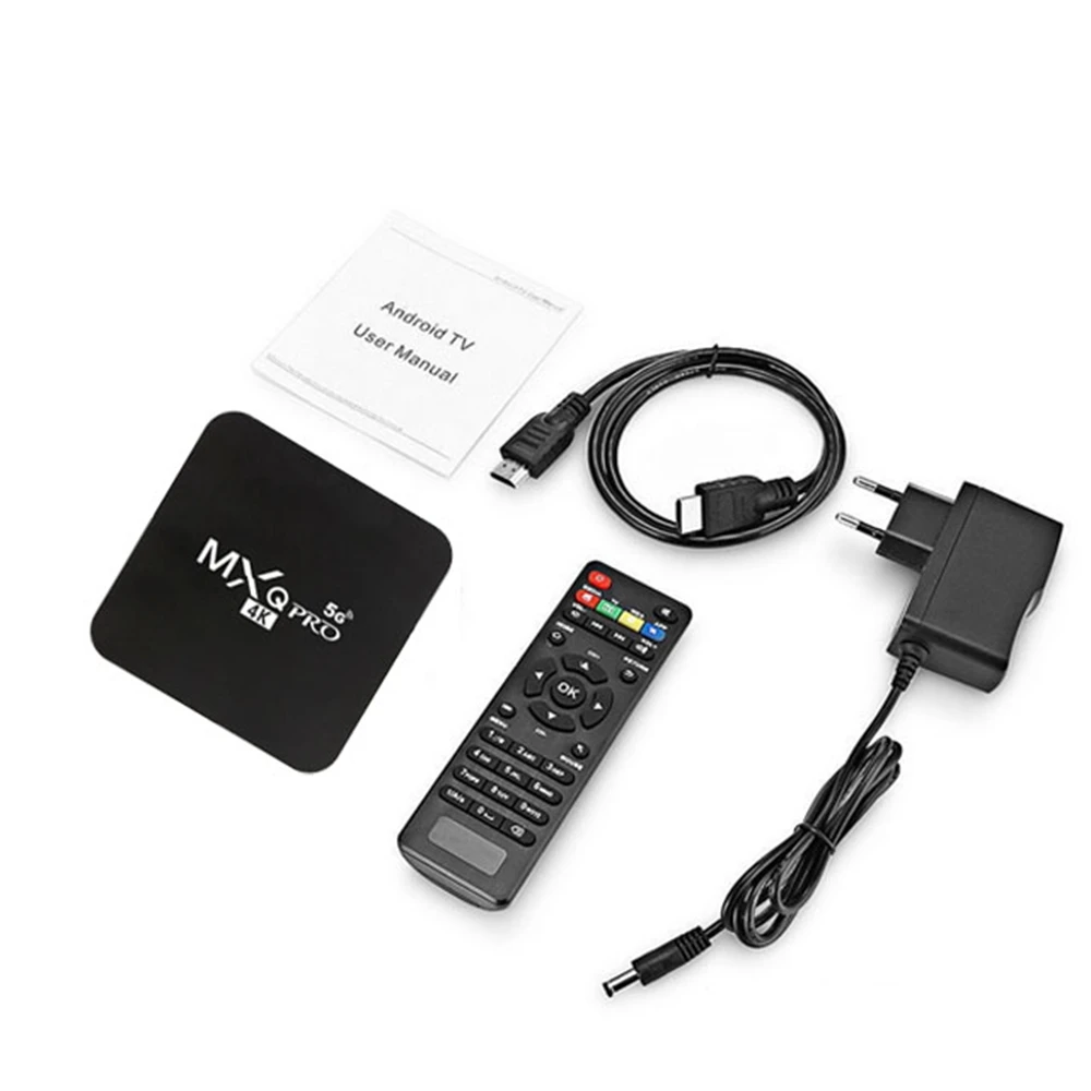 Smart Android 10 0 блок для ТВ MXQ PRO 4K телефон четырёхъядерный 2 Гб 16 | Электроника