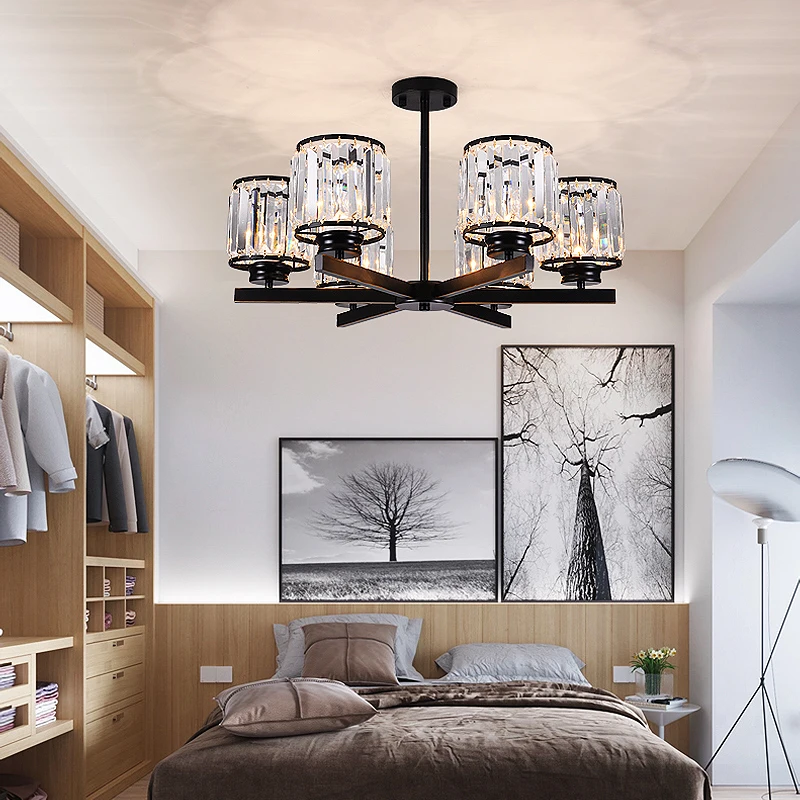 Американский кантри Лофт стеклянный Хрустальный подвесной светильник