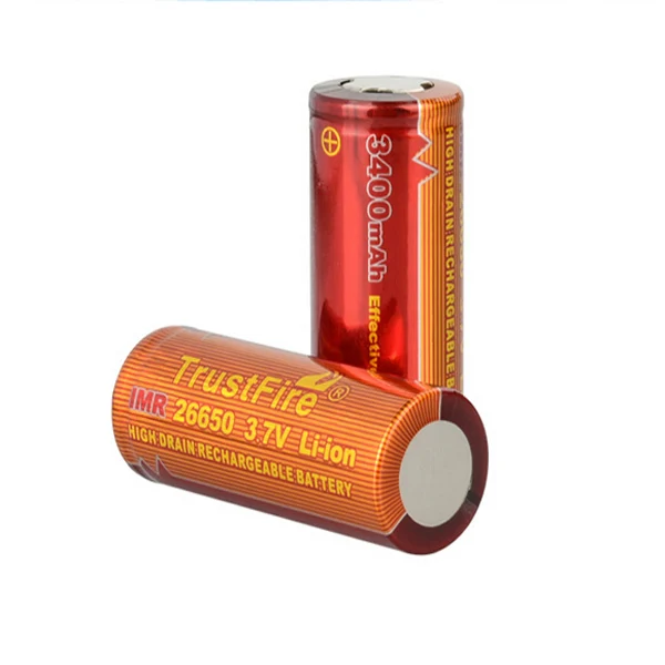 Высокопоточная перезаряжаемая литиевая батарея TrustFire IMR 26650 3 7 в 3400 мАч с