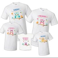 owl bird big family birthday matching t shirts dad mon baby family matching outfits all family member availible shirts gift
