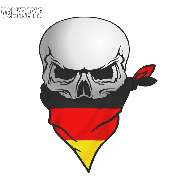 

Volkrays, 3D Автомобильная наклейка, пиратский череп с лицом, бандана и фотоэлемент, внешняя виниловая мотоциклетная наклейка, 15 см * 10 см