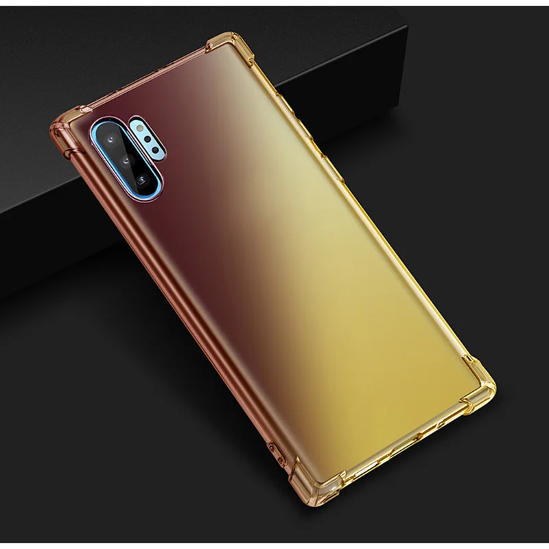 10 шт градиентный силиконовый чехол для samsung Galaxy Note + plus/Note 9/Note 8 s tpu противоударный