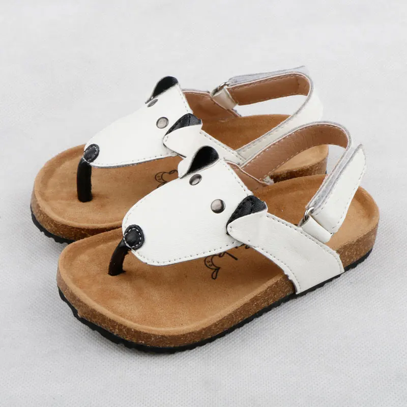 

MERABLLE Kids Flip Flops Cork Shoes Sandals Cartoon Casual Boys Girls Kid Mother Shoes Soft First Walker