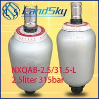 Hydraulic Accumulator Charging High Pressure   Calculation NXQ-2.5/31.5-L Volume 2.5L  315bar
