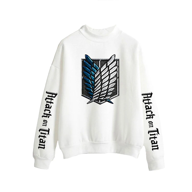 

Spring Autumn Women Turtleneck Anime Attack On Titans Sweatshirts Women Sweatshirts Girl's Tops sweater female Women-Clothes