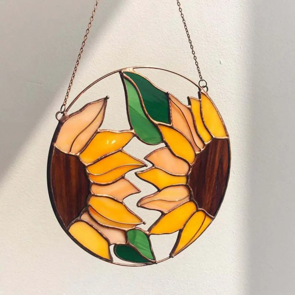 

Элегантное украшение в виде Розы подсолнуха, акриловый цветочный узор, подвеска на окно, подвеска, подвеска для заднего двора, украшение для...