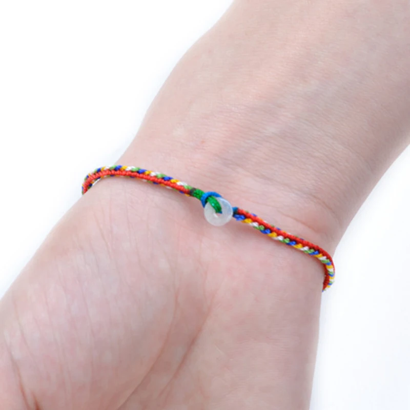 Распродажа красная веревка для девушек нить браслет на удачу женщин и мужчин