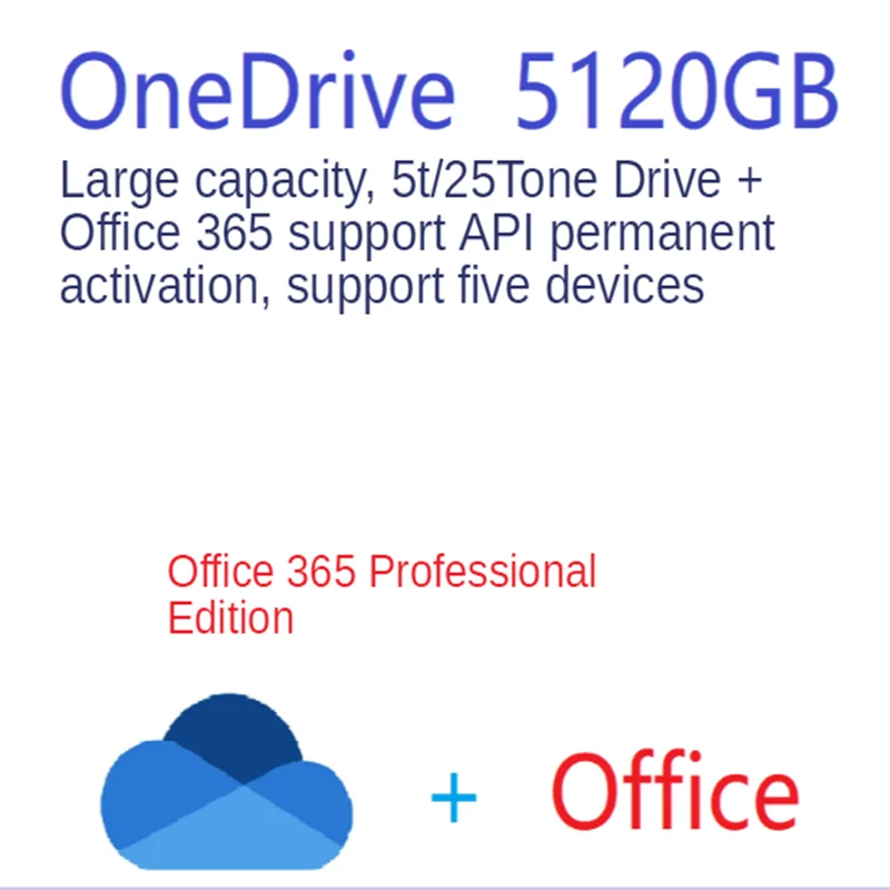 

OneDrive 5T 25T Ultra-large capacity Stable Microsoft