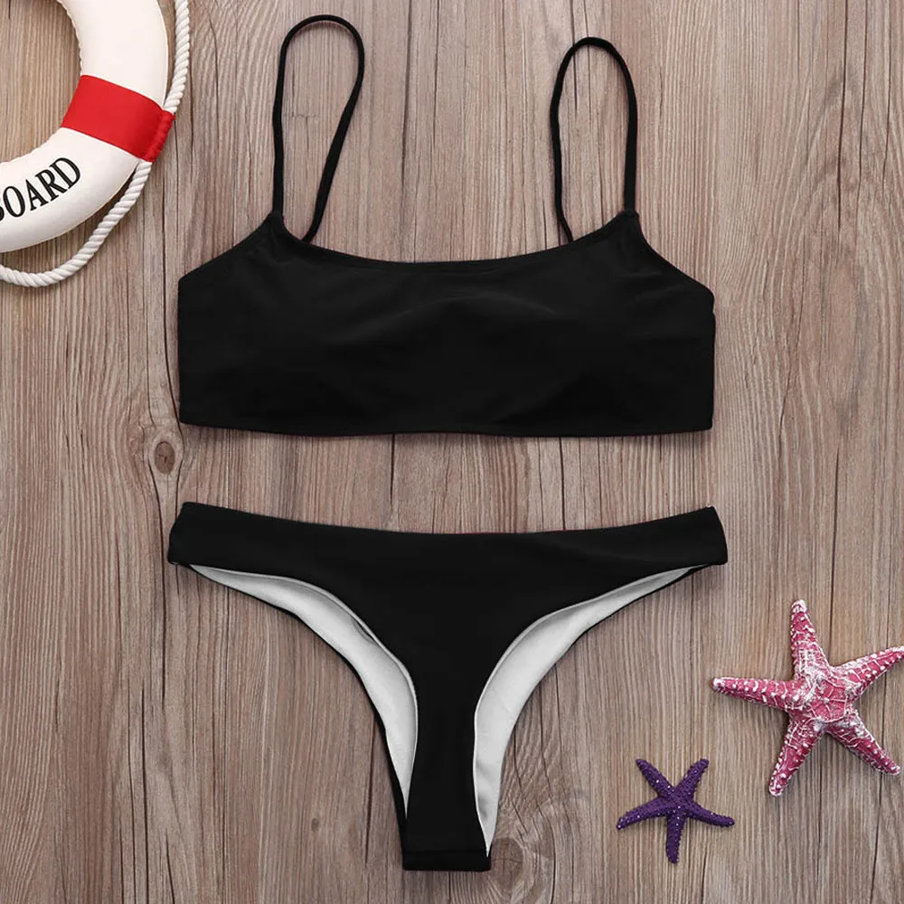 

Women Bandeau Bandage Bikini Set Push-Up Brazilian Swimwear Beachwear Swimsuit Bathing Suit Biquini Maillot de bain femme 2020