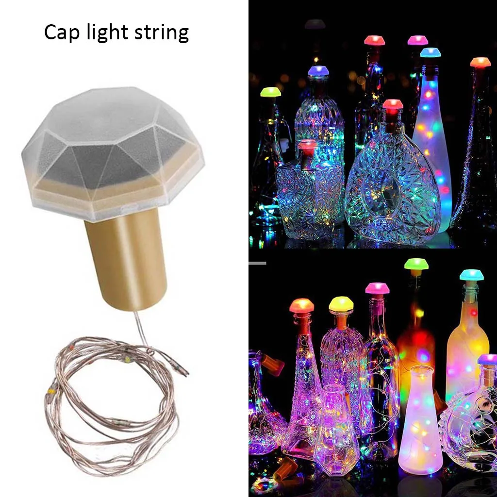 3 шт. Солнечная силовая Бутылка светодиодные блеска в форме пробки медный провод