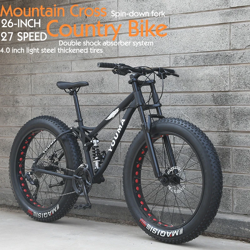 Горный велосипед YOUMA с ультра широкими шинами Алюминиевые Велосипеды толстыми