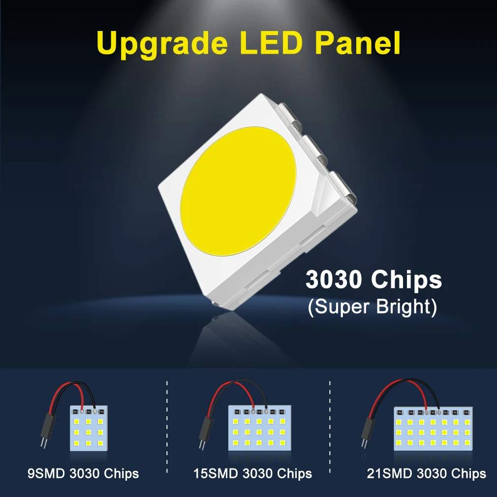 1 шт. высокое качество 3030 чипов панельный светильник супер яркий T10 W5W Led Ba9S C5W Festoon