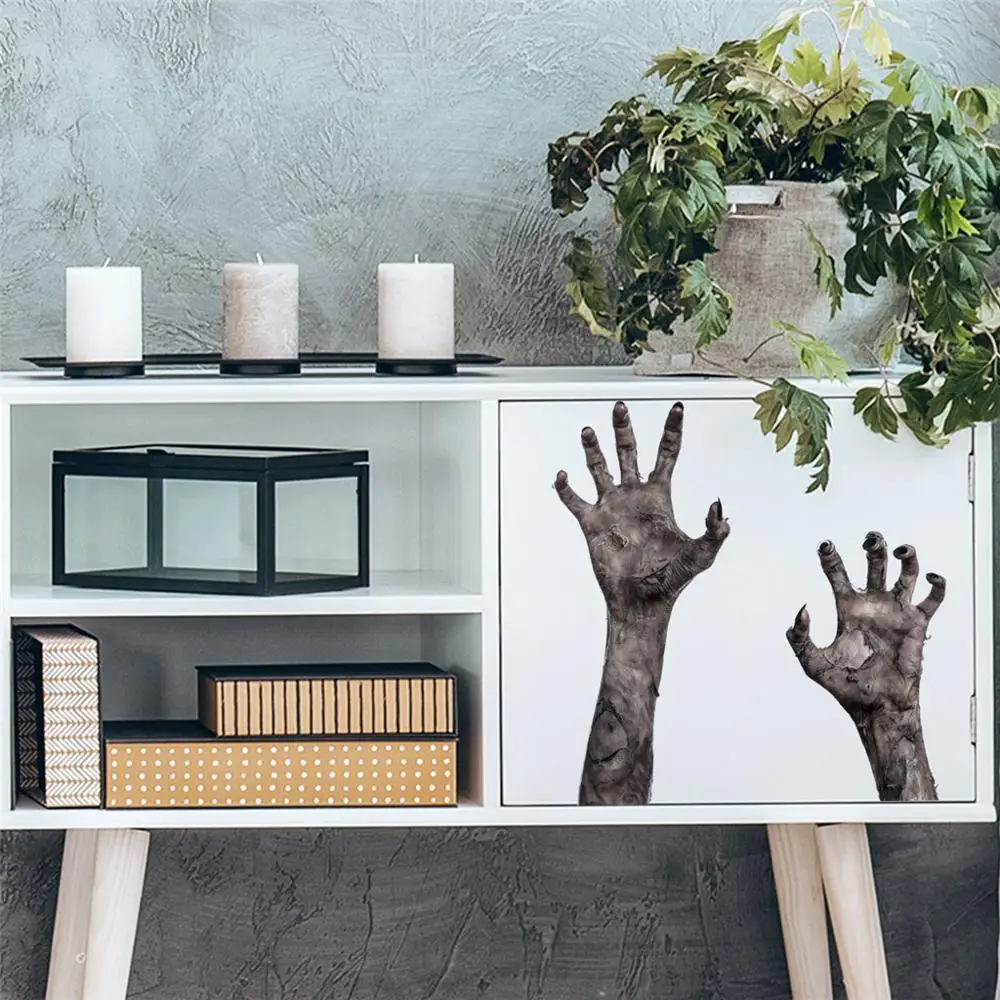 

1PC Mobile Creative Wall Affixed With Decorative Wall Window Decoration Halloween Sticker Horror Hands H5