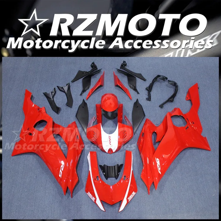 

New ABS Motorcycle Fairings kit Fit for YAMAHA YZF-R6 2017 2018 2019 2020 R6 17 18 19 20 Body set Red white