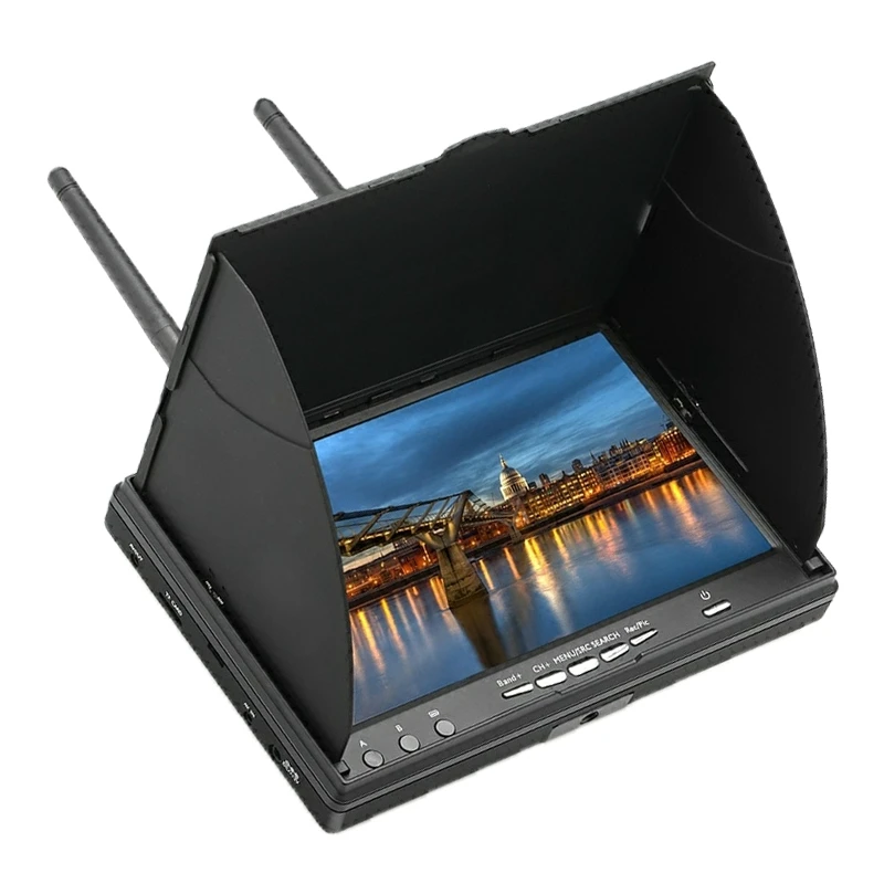 5.8G 48CH 7 Inch 800 x 480 FPV Monitor Build-In Battery Without DVR for Racing RC Drone | Электроника