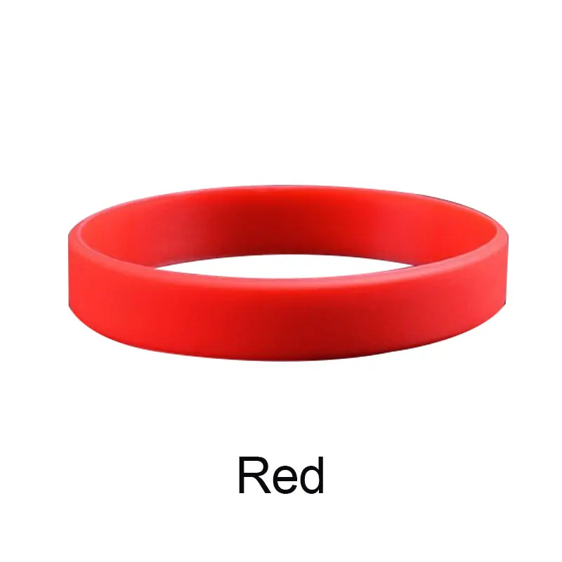Creative New 12 Colors Fitness Power Bands Energy Bangles Men Basketball Sports Wristbands Silicone Rubber Elasticity Wristband - Цвет: Красный