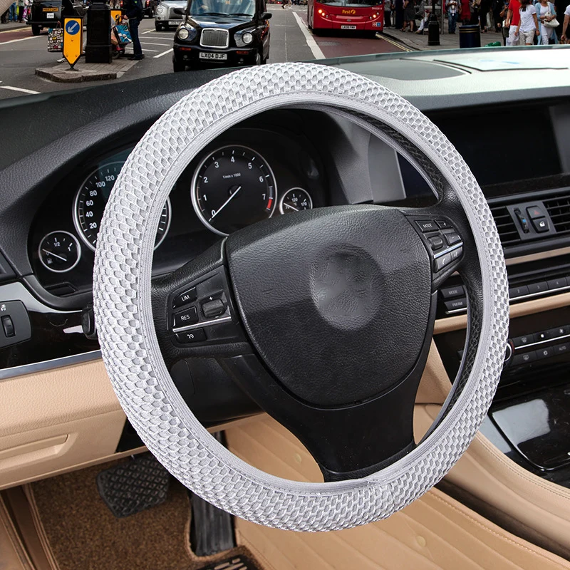 4 Clolors Skidproof Durable Car Steering Wheel Cover Sandwich Fabric Handmade Auto Covers Fit for Most Cars Breathability | Автомобили и