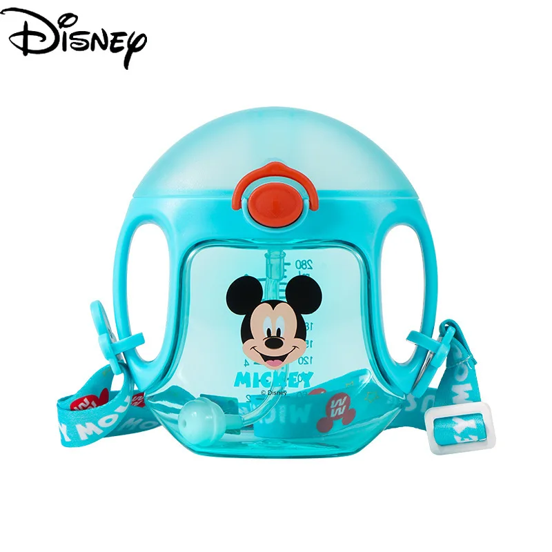 

Disney Cartoon Cute Mickey Minnie Children Summer Plastic Water Bottle Donut Water Cup with Cute Straw Water Bottle Girl Boy