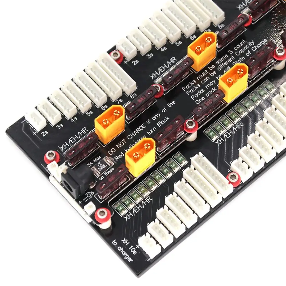 

RCtown T Plug XT60 Li-po Battery Charging Adaptor Board 40A PL8 PL6 MPA 6Ch for 2-8S PL8/PL6/0720I/1420I/A6/X6/B6 Charger
