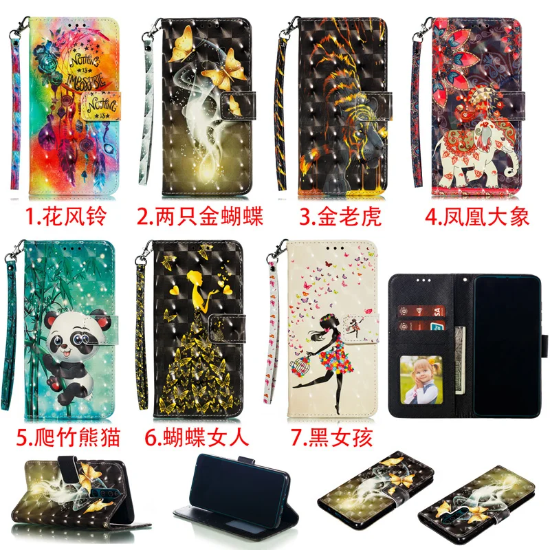 2019 3D Relief Wallet Cover Case For Xiaomi Redmi 7A 7 6 6A K20 MI 9T NOTE 8 Pro Flip Leather Bag Note | Мобильные телефоны и