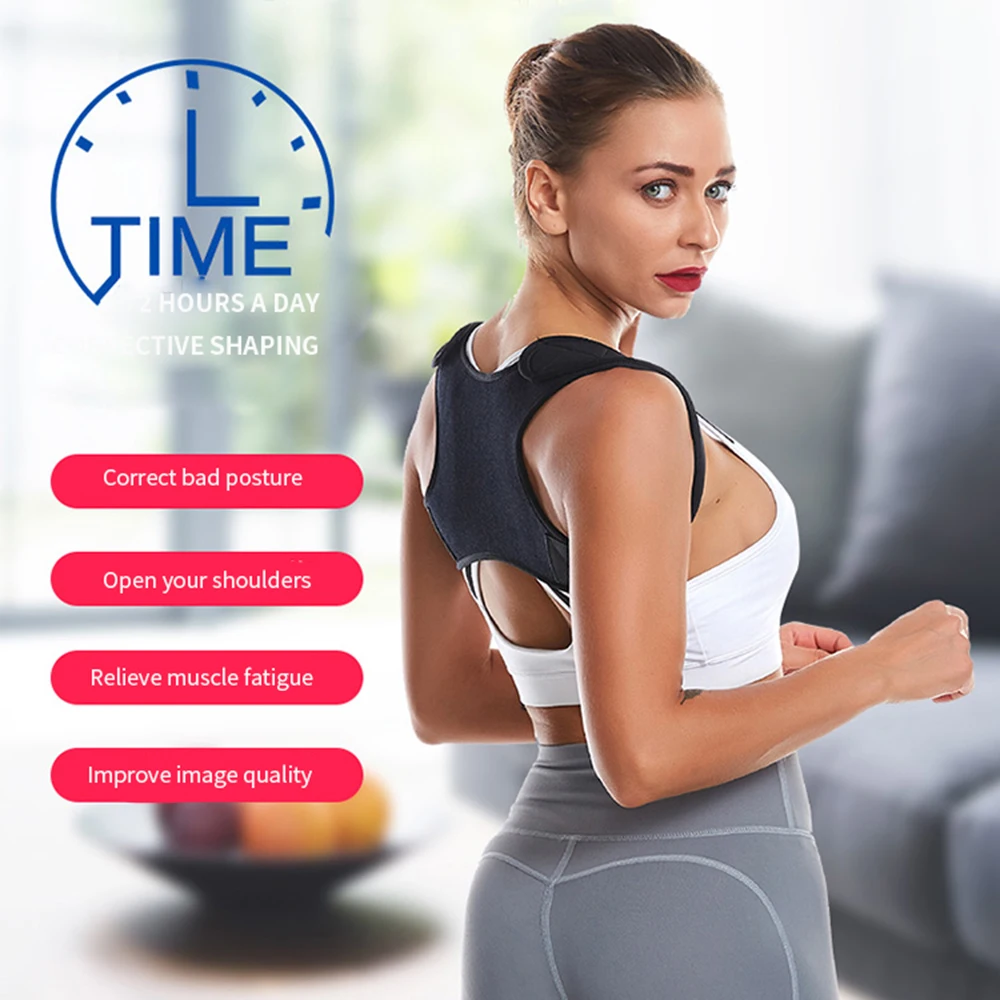 Adjustable Back Support Belt Posture Corrector Clavicle Spine Shoulder Lumbar Correction For Adults children | Спорт и развлечения