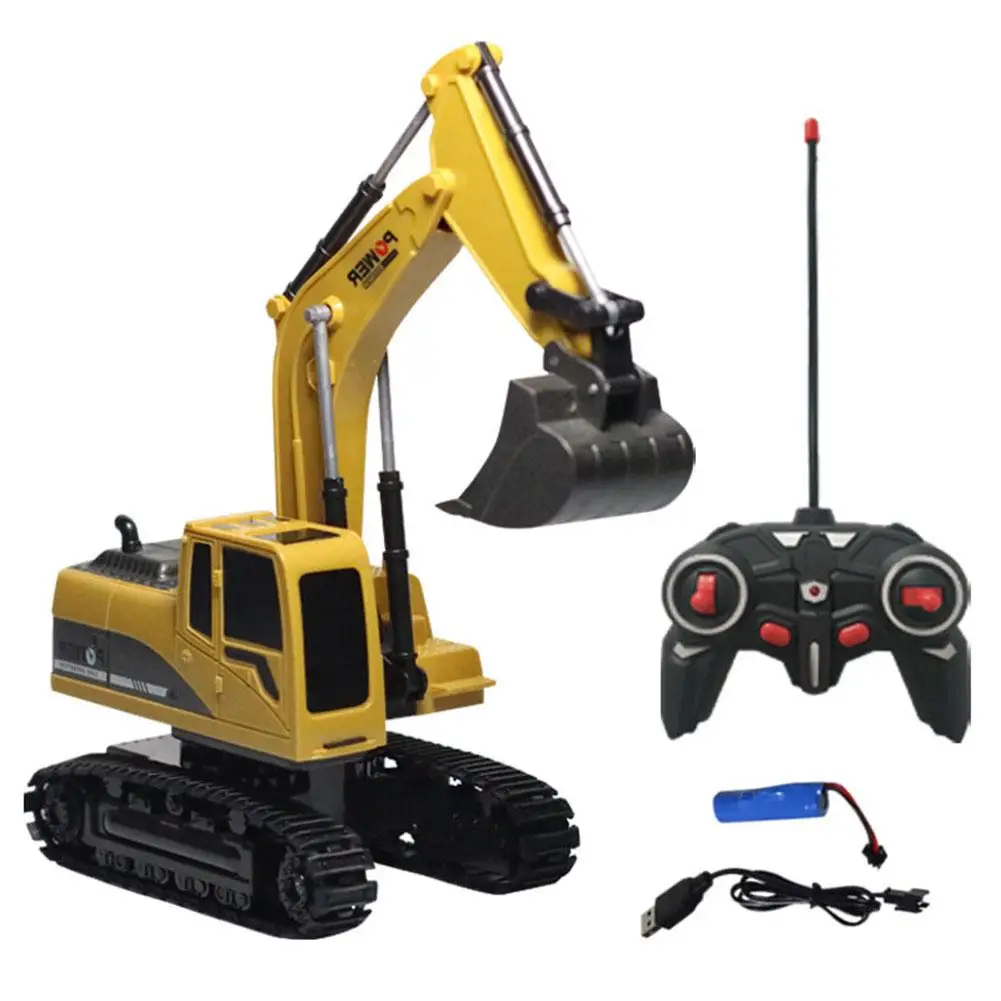 LeadingStar 1:24 Simulate Alloy RC Excavator with Remote Control Electronic Engineering Truck Toy | Игрушки и хобби