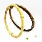 Ручки для сумок ручной работы из бамбука, круглые винтажные Сменные аксессуары сделай сам для сумок, 1215 см