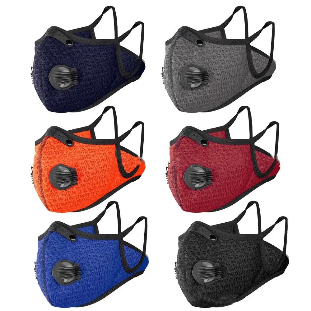 

Children Dust Mask Pm2.5 Filter Anit-Fog Dustproof Cycling Sport Face Masks With 2Breathable Valves Reusable Mouth Masks For Kid