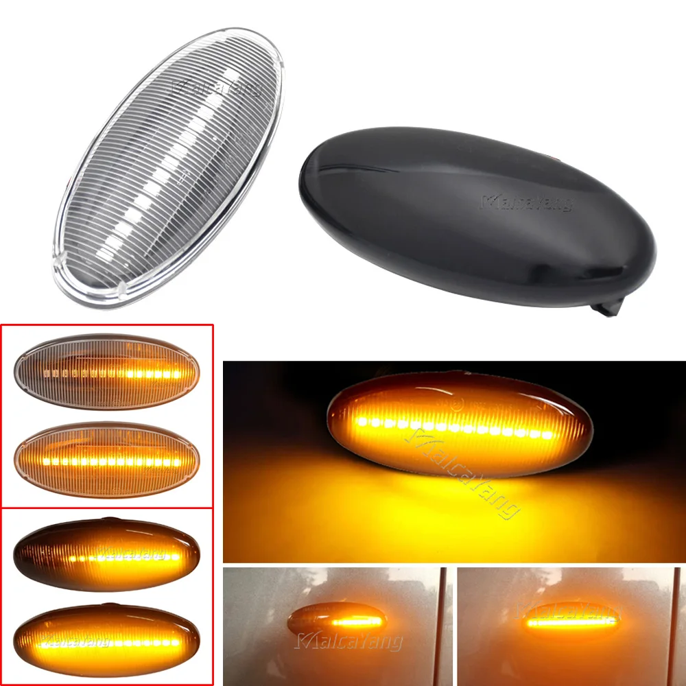 

2PCS For Nissan NV200 NV400 NP300 Leaf Juke Qashqai Micra Cube Note Dualis Dynamic Side Marker Turn Signal Light