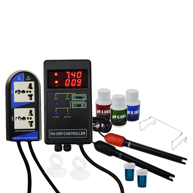 2 в 1 цифровой рН & ОРП Redox контроллер с отдельными реле многоразового электрода BNC