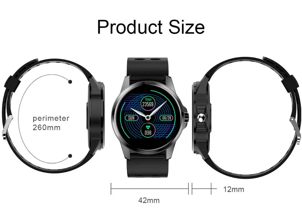 

Women Sport Bracelet R23 1.2" Full Touch Screen Heart Rate Blood Pressure Health Multi Sport Mode Smart Watch Men fashion Watchs