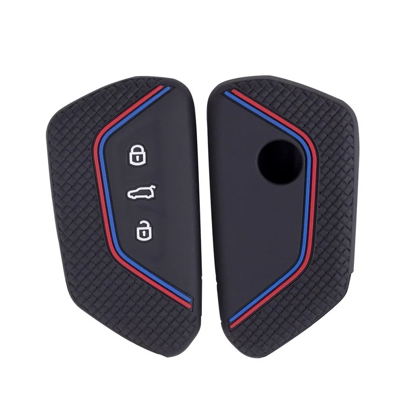 Силиконовый чехол для ключа брелка Seat Leon 2021 Mk4 Volkswagen VW Golf 8 Mk8 Skoda A8 2020