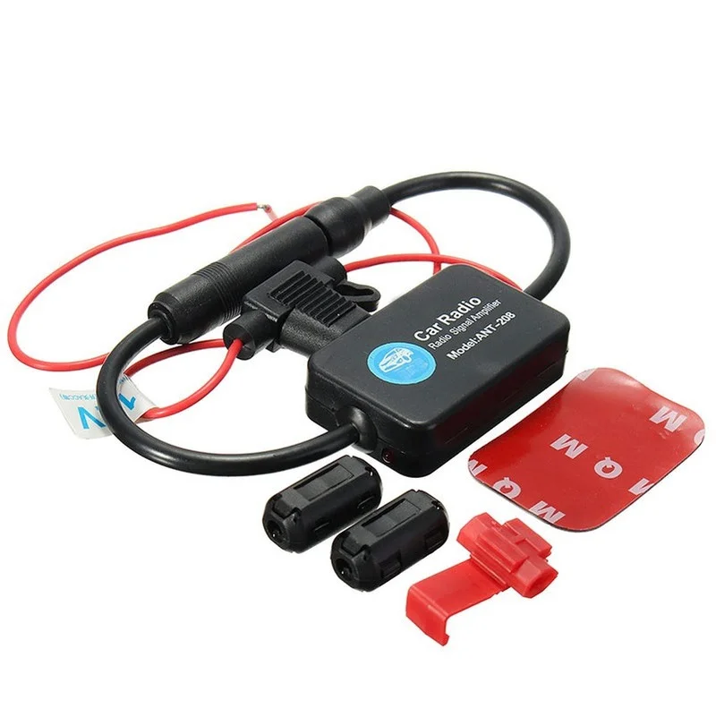 

Universal 12V Car Radio FM AM Antenna Signal Amplifier Booster ANT-208 330mm for Marine Car Boat RV Car-Styling