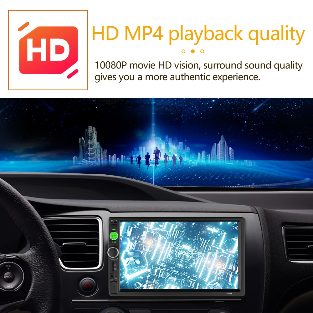 

Crbrillar 2 Din Car Radio 7" HD Autoradio Multimedia Player Touch Screen Auto Audio Car Stereo MP5 Bluetooth USB TF FM Camera