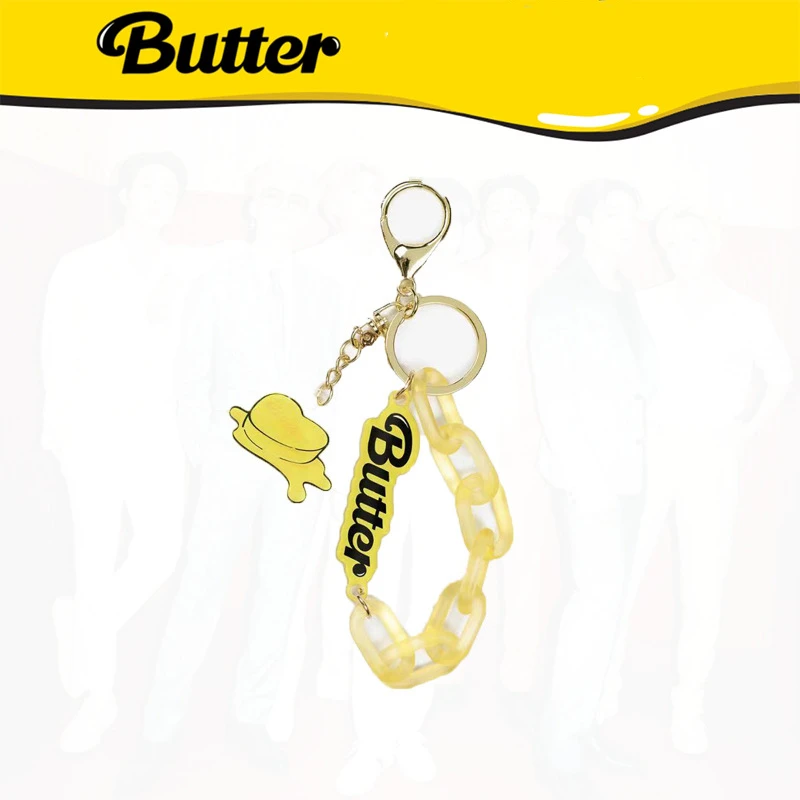 

Kpop Idol Weverse Bangtan Boys Butter Acrylic Keychai Accessories Key Ring Cute Pendant Keyring Keyring Gifts