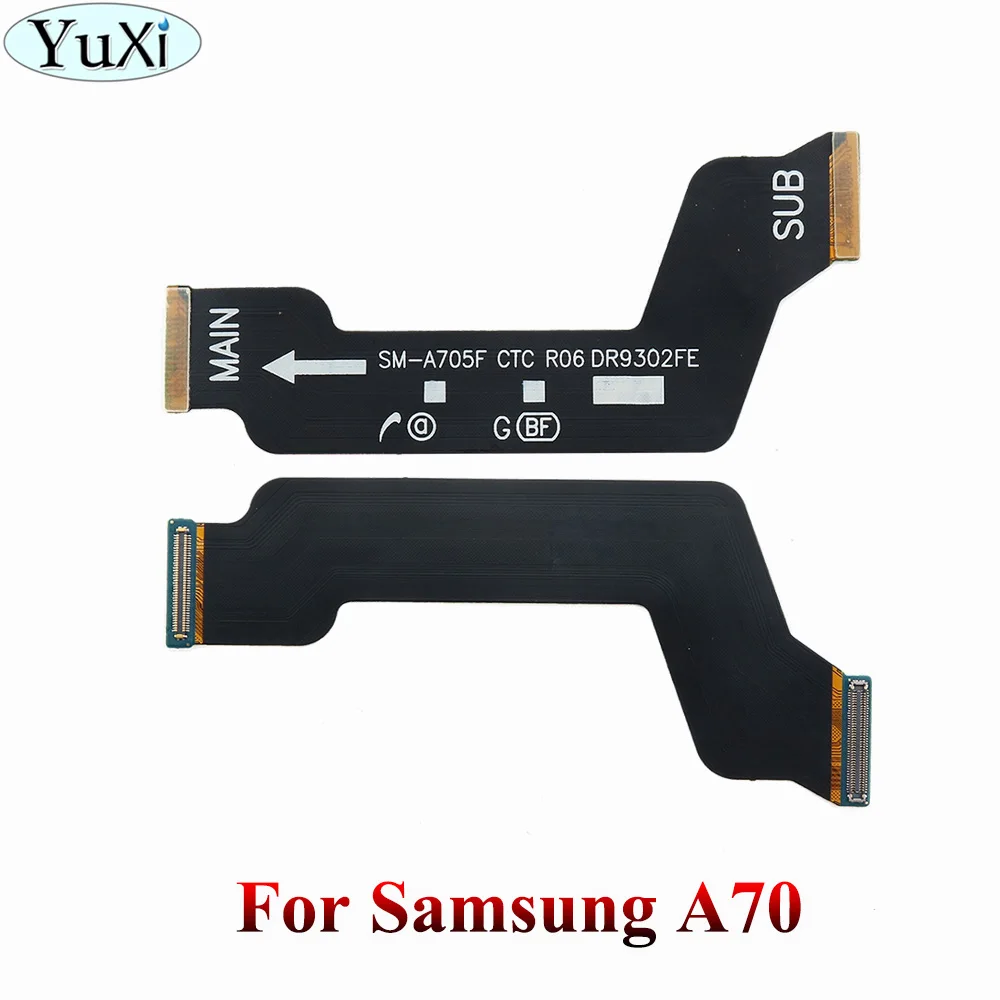 A70 Юйси для samsung Galaxy A10 A20 A30 A305F A40 A50 A60 A70 A750 A920 материнская плата разъем ЖК-дисплей USB гибкий кабель - Цвет: A70