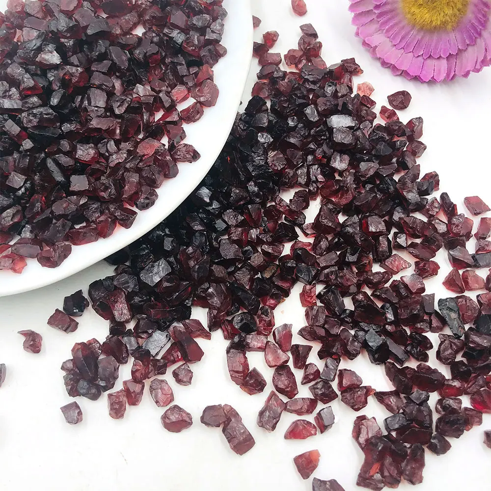 

100g Bulk Raw Garnet Chip Gravel Rough Quartz Crystal Natural Stone Rock Mineral Specimen Healing Reiki Room Home Decor Aquarium