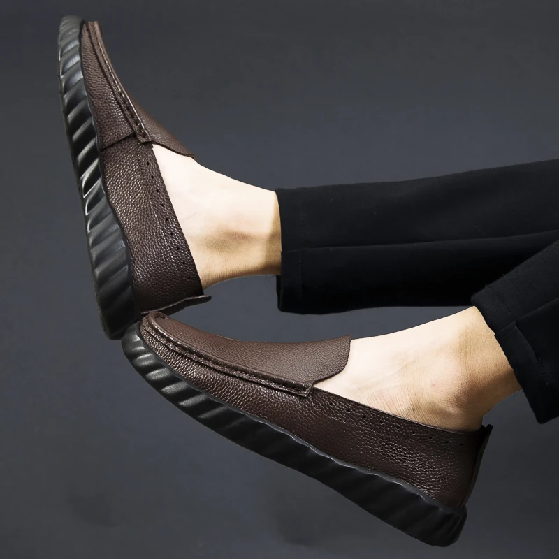 Мужская повседневная обувь из натуральной кожи Роскошные брендовые итальянские