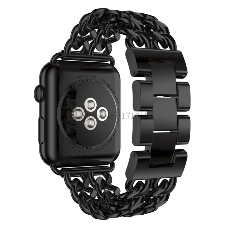 Металлический ремешок из нержавеющей стали для часов Apple Watch 38 мм 42 40 44 серии 1 и 2