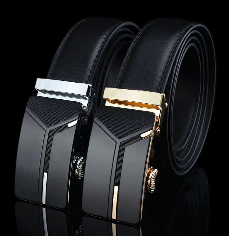 Genuine leather belt men's leather automatic buckle belt men's leather youth business trousers