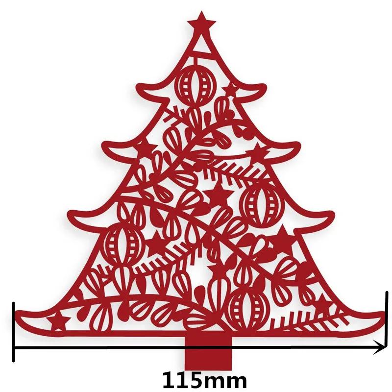 Обильный Рождественская елка металлический Трафаретный вырубной штамп расцвет