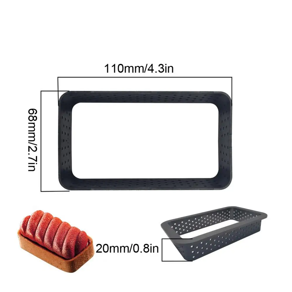 8 шт. Прямоугольная форма для торта мусс круг резак инструмент украшения