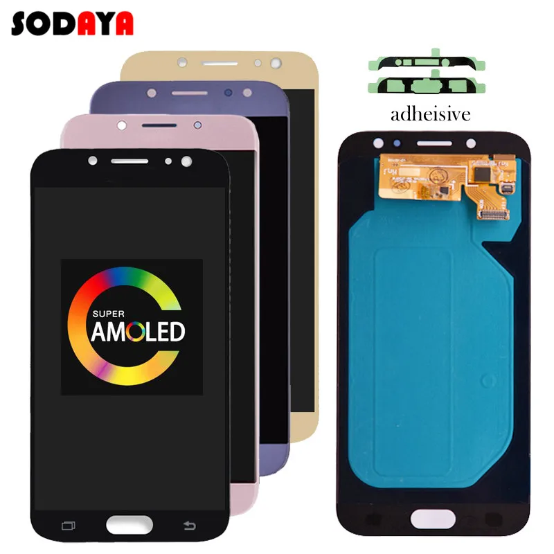 Полный ЖК-дисплей для samsung Galaxy J7 Pro J7 J730 J730F lcd с кодирующий преобразователь сенсорного экрана в сборе