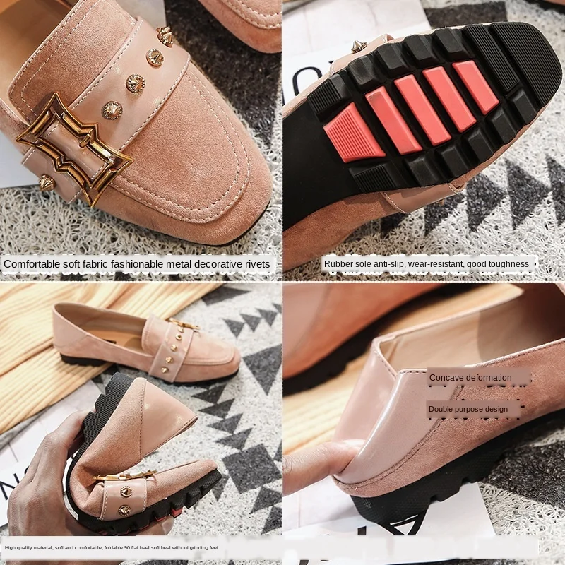 

2020 Luxury Brand Casual Shoes Woman Autumn Ladies Shoes Slip On Round head Women Female Casual Work Ballet Flats Plus Size12