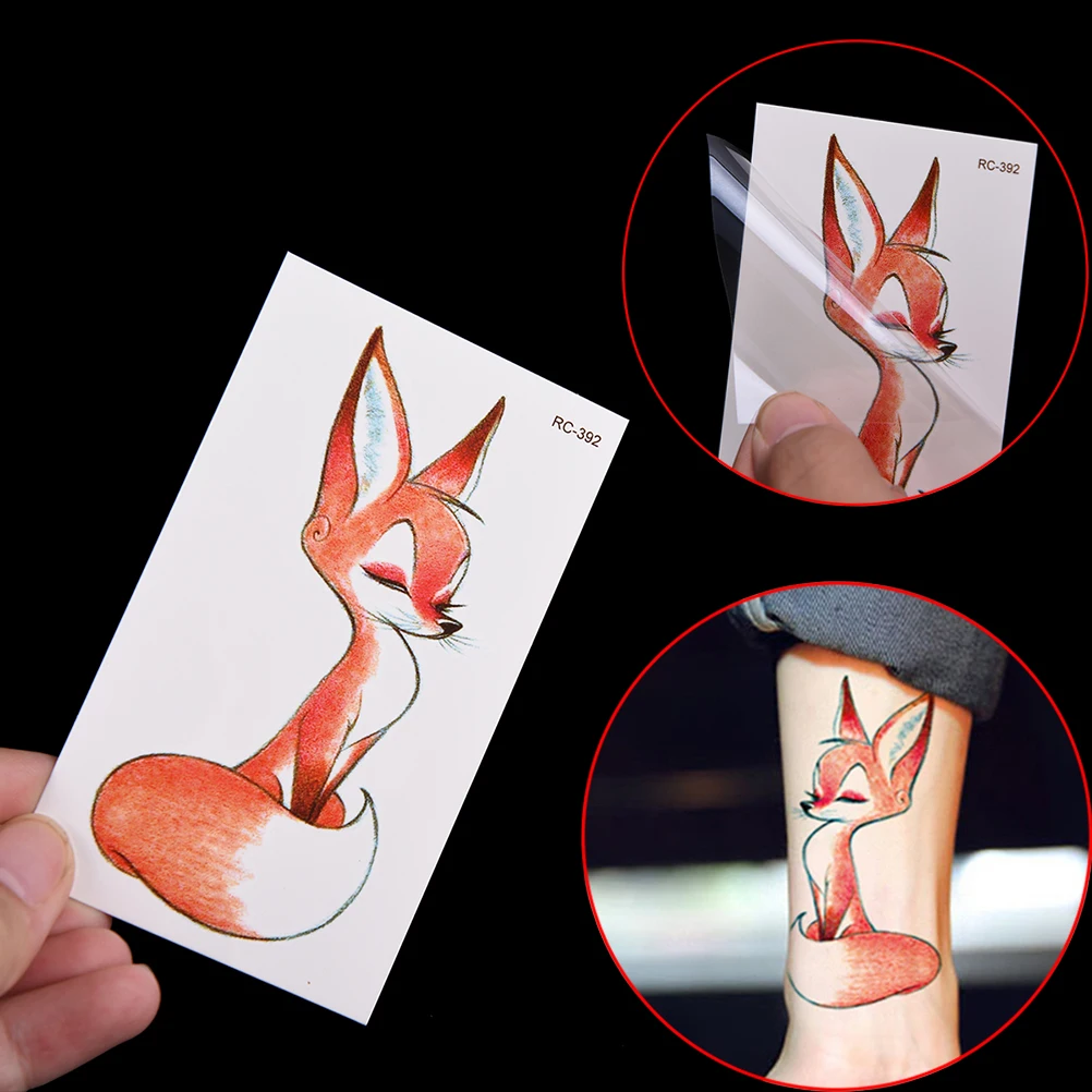

1 Sheet Fox Body Art Tattoo Stickers Waterproof Tattoo DIY Art Tattoo Decal