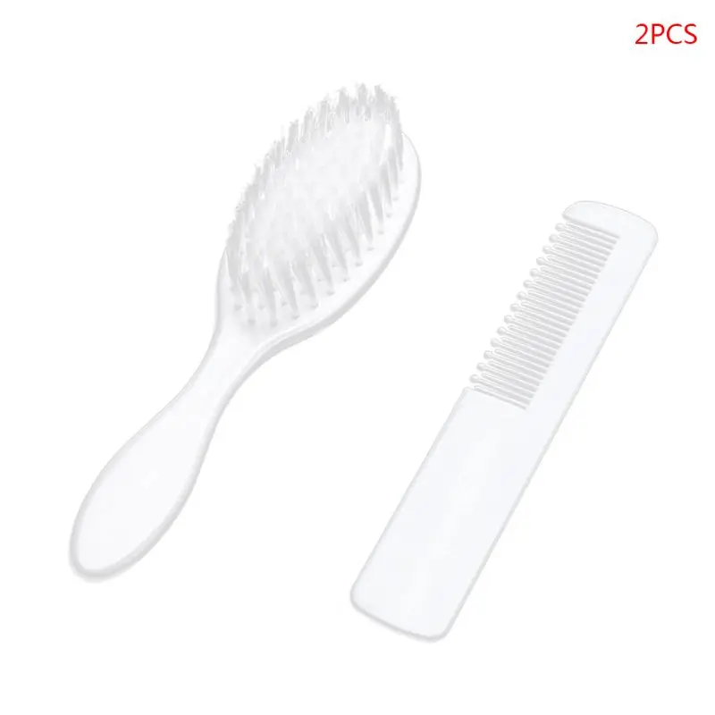 

2 Pcs Baby Hair Brush Comb Set for Newborns Toddlers Infant Safety Scalp Massage